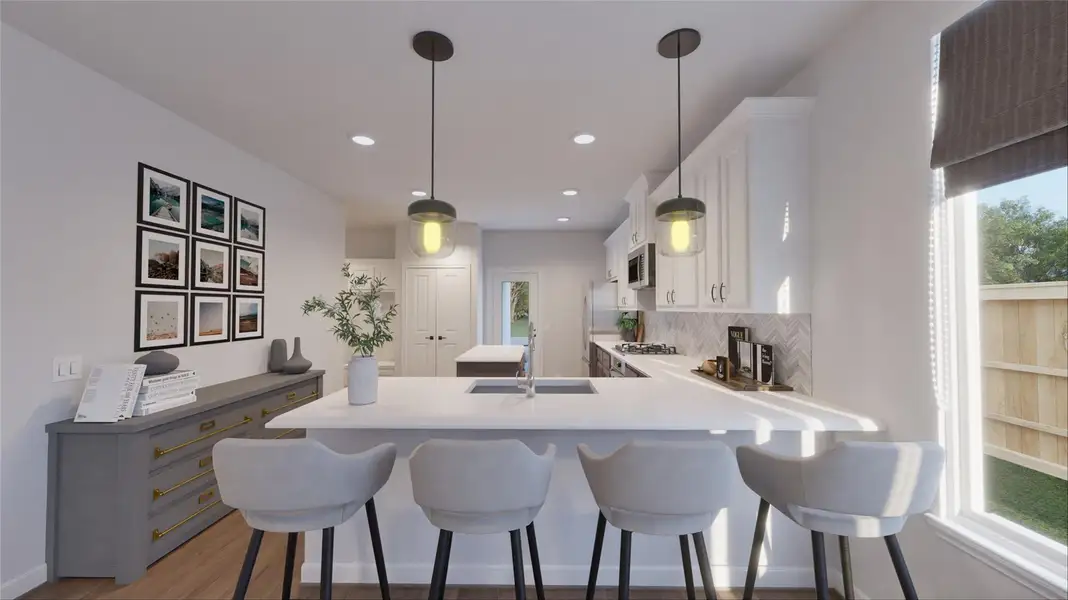 Furnished interior view inside a new home in The Porch at Du Pre, Buda (Image 3).