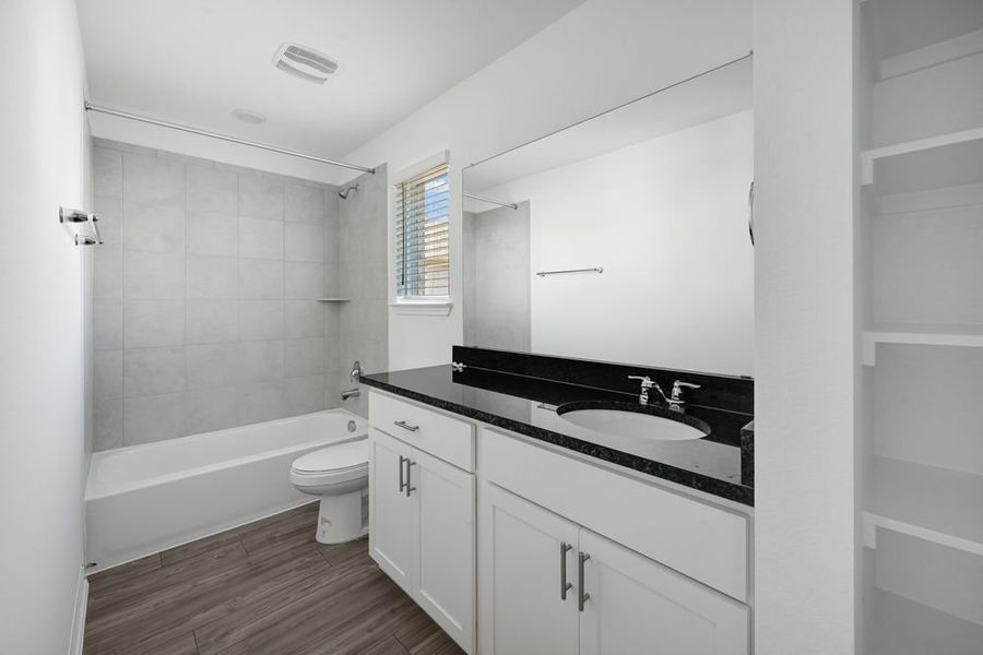 Furnished interior view inside a new home in Emory Crossing 40s, Hutto (Image 8). Furnished interior view inside a new home in Emory Crossing 40s, Hutto (Image 8).