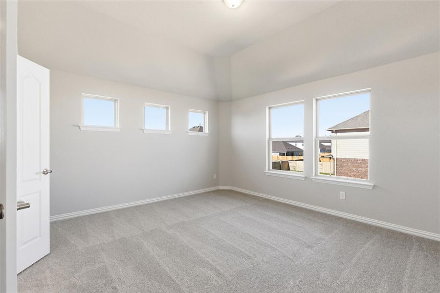 Spare room featuring plenty of natural light and light carpet