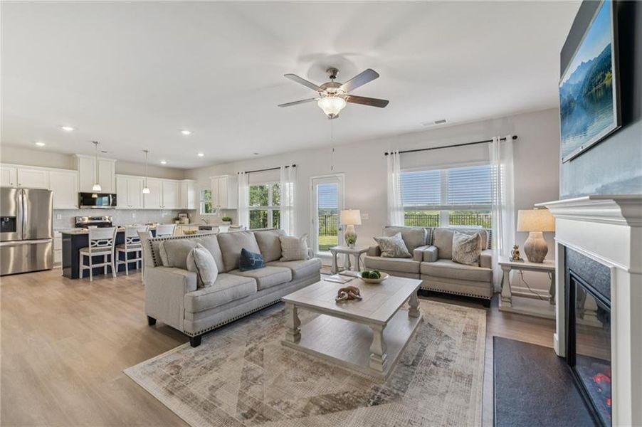 Furnished interior view inside a new home in The Hills at Cedar Creek, Winder (Image 18).
