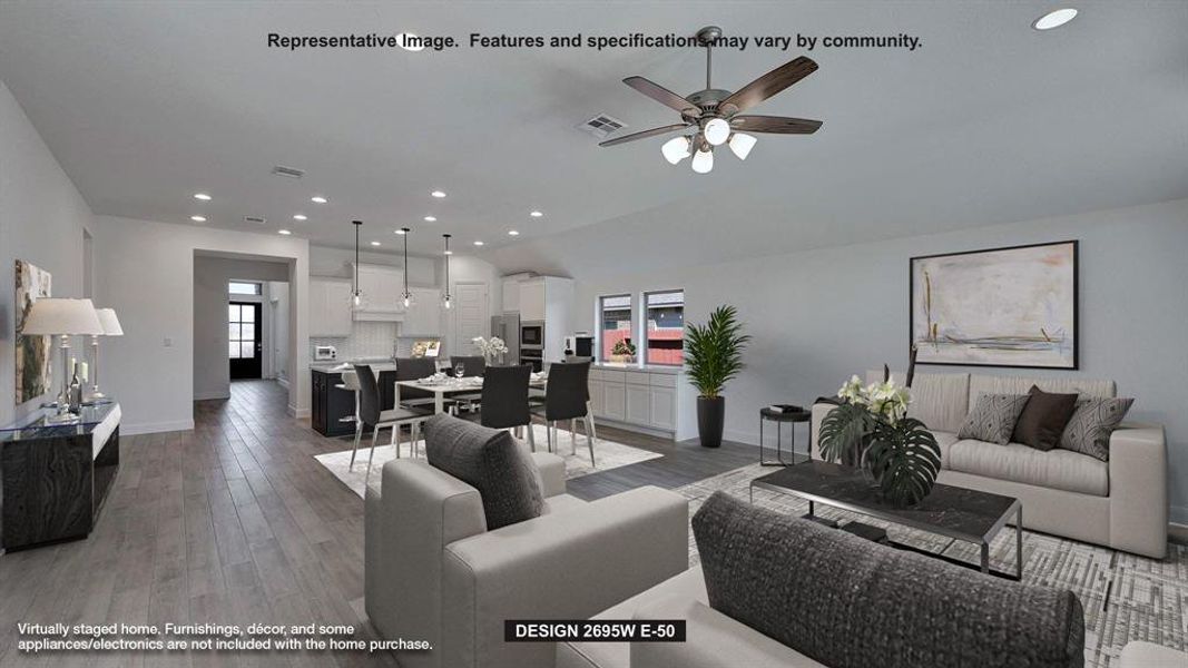 Furnished interior view inside a new home in Myrtle Creek, Waxahachie (Image 3).