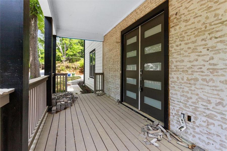 Exterior details and patio area of a home in , Atlanta (Image 25).