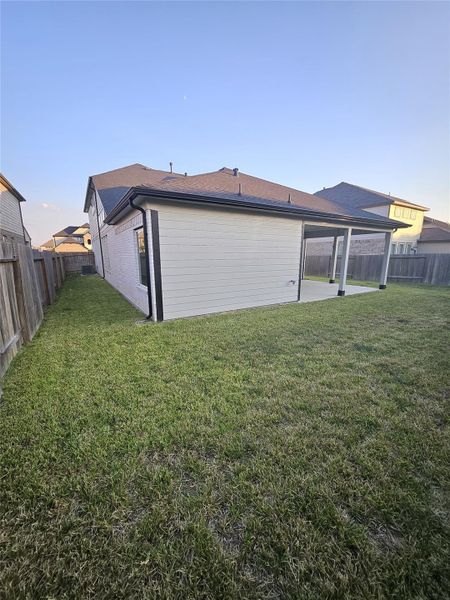 Exterior details and patio area of a home in Briarwood Crossing, Rosenberg (Image 26). Exterior details and patio area of a home in Briarwood Crossing, Rosenberg (Image 26).