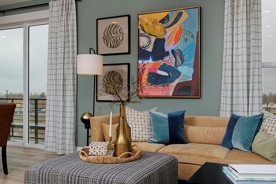 Furnished interior view inside a new home in Lyric at RidgeGate, Lone Tree (Image 4).