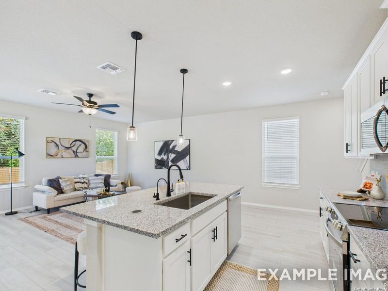 Furnished interior view inside a new home in Meadows at Oak Creek, San Antonio (Image 9).