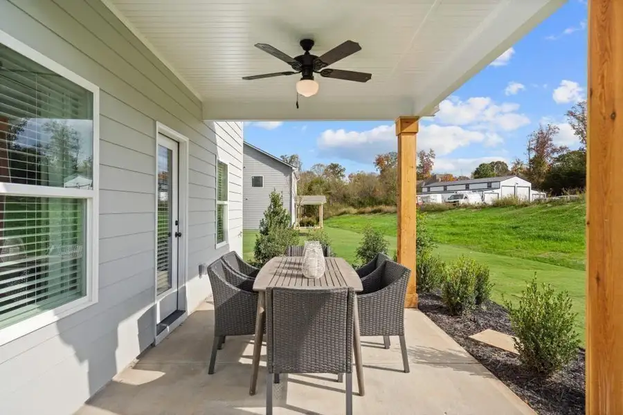 Exterior details and patio area of a home in Sycamore Crest, Calhoun (Image 2). Exterior details and patio area of a home in Sycamore Crest, Calhoun (Image 2).