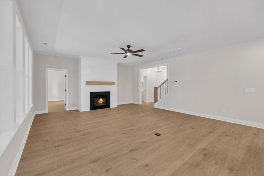 Representative unfurnished interior of a home built from the The Bradley by RobuckHomes in Baylee Ridge, Selma (Image 137). Representative unfurnished interior of a home built from the The Bradley by RobuckHomes in Baylee Ridge, Selma (Image 137).