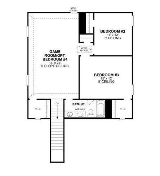 2D floor plan layout of this home in Meadow Park, Ponder, TX (Image 7). 2D floor plan layout of this home in Meadow Park, Ponder, TX (Image 7).