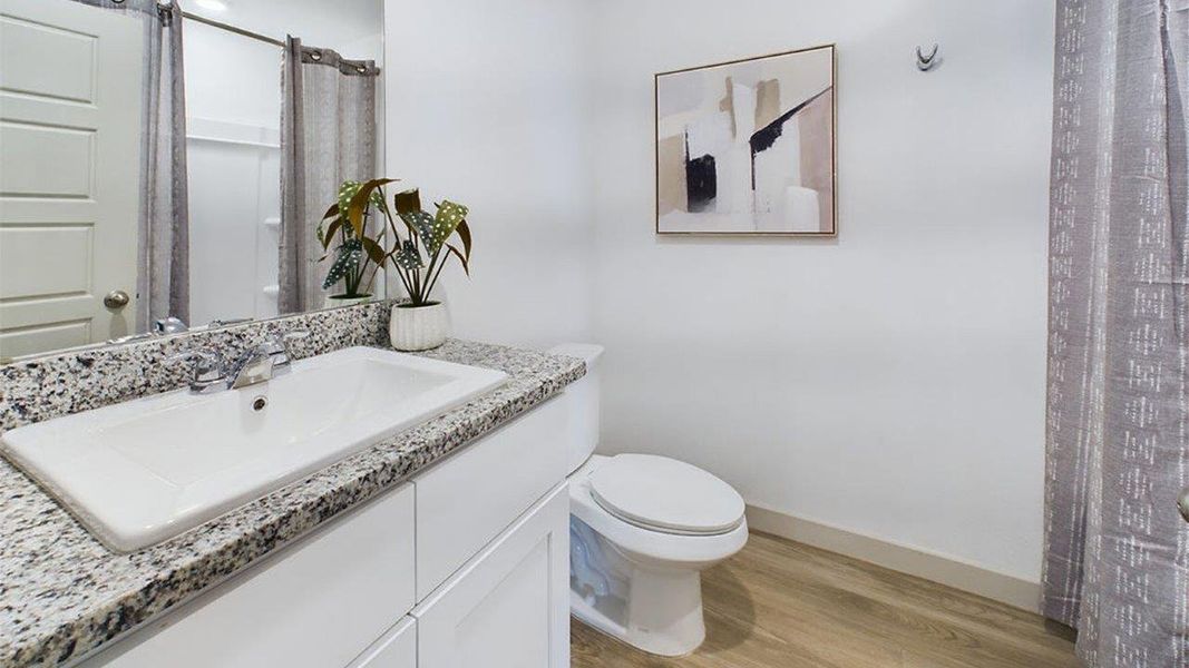 Furnished interior in a model home at Overlook West in Wolfforth (Image 17).