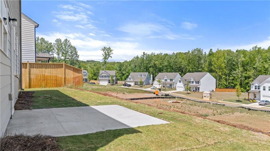 Exterior details and patio area of a home in The Reserve at Willow Oaks, Canton (Image 3).