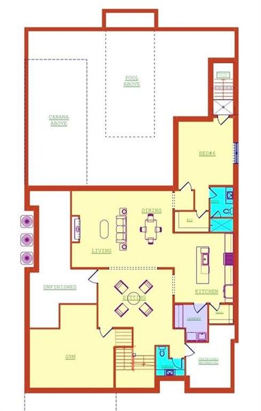 2D floor plan layout of this home in , Atlanta, GA (Image 4).