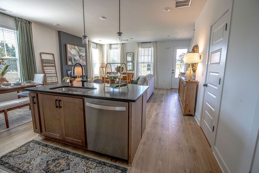 Representative furnished interior of a home built from the Provost by Grant & Co in The Townhomes at Union Depot, Bartlett (Image 12).