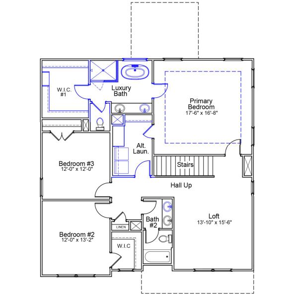 2D floor plan layout of this home in Pebble Branch, Chapin, SC (Image 3).