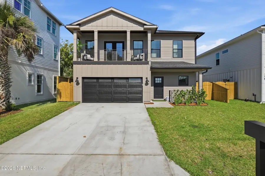 Front exterior of a new home in , Jacksonville Beach, FL, highlighting curb appeal (Image 24).