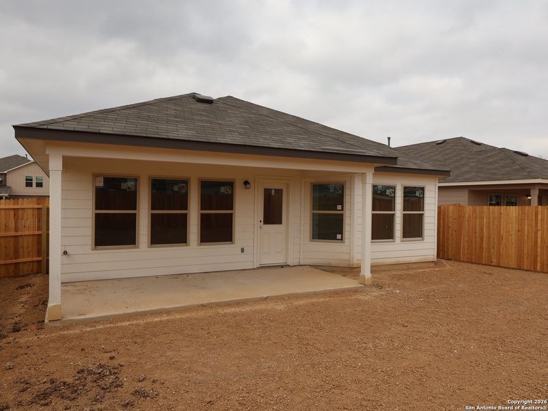Exterior details and patio area of a home in Agave, San Antonio (Image 3).