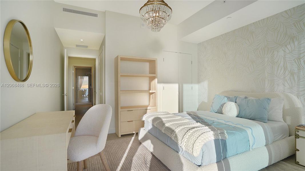 Furnished interior view inside a new home in , Miami Beach (Image 35). Furnished interior view inside a new home in , Miami Beach (Image 35).