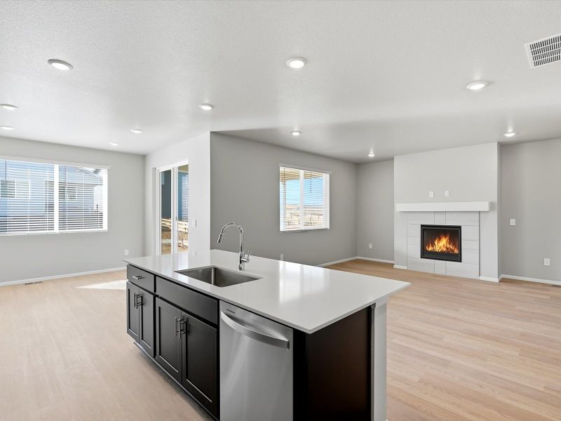 Furnished interior view inside a new home in Poudre Heights: The Alpine Collection, Windsor (Image 5).