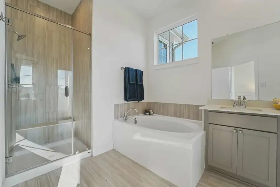 Representative furnished interior of a home built from the Margaux by Chesmar Homes in Bridgeland Chateau, Cypress (Image 30).