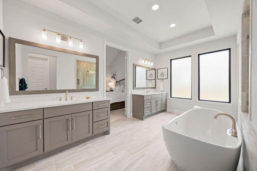 Furnished interior view inside a new home in The Highlands, Porter (Image 19).