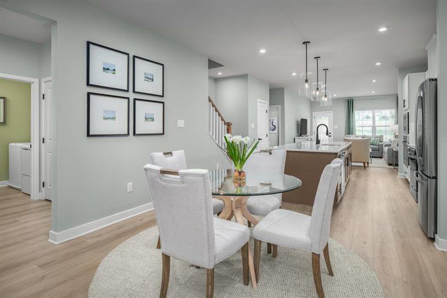 Representative furnished interior of a home built from the Caroline by Ryan Homes in Afton Arbors, Charlotte (Image 7).
