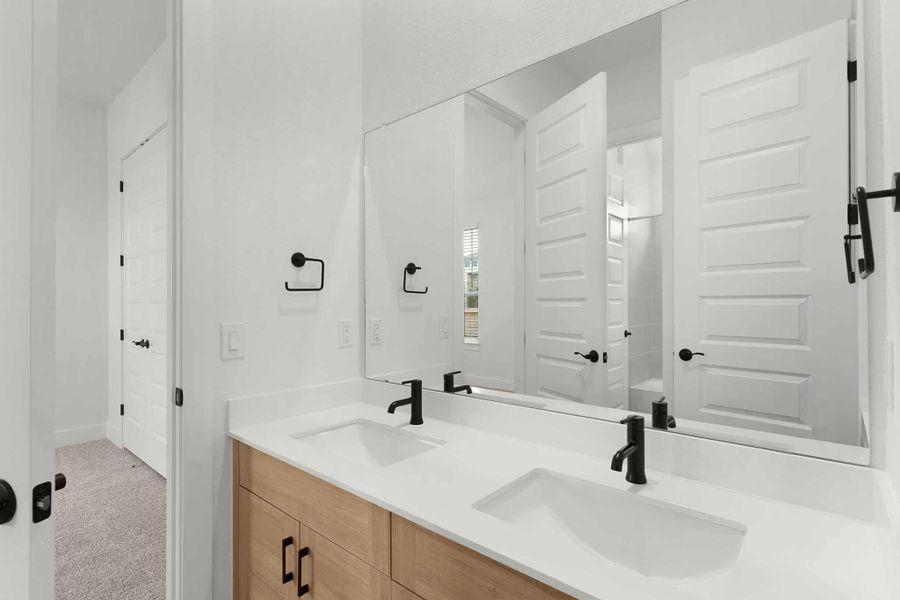 Furnished interior view inside a new home in The Grove at Blackhawk, Pflugerville (Image 7).