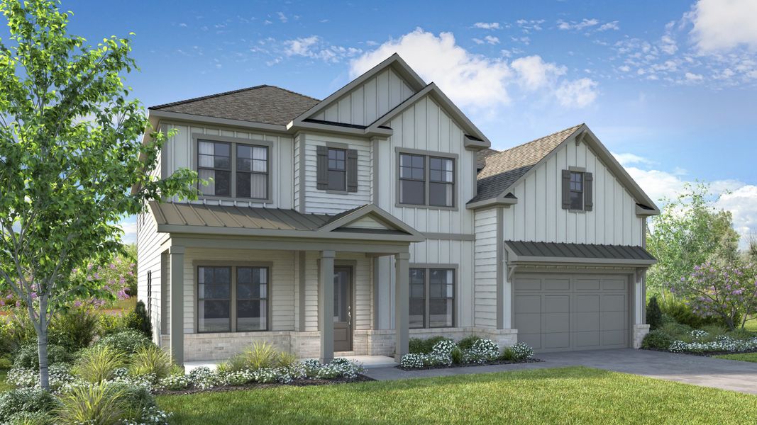 Representative exterior photo of a completed home built from the Savoie by Taylor Morrison in Wayt Farm, Cumming, GA (Image 4).
