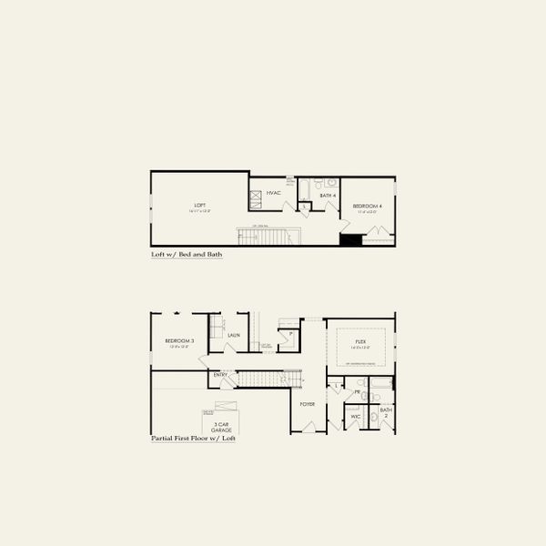 2D floor plan layout for the Renown by Del Webb in Del Webb Carolina Ridge, Midland, NC (Image 6).