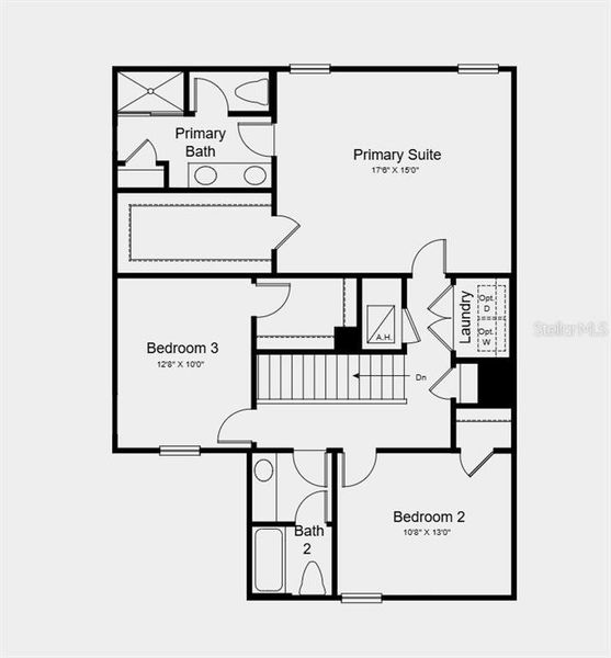 2D floor plan layout of this home in Marion Creek, Haines City, FL (Image 4).