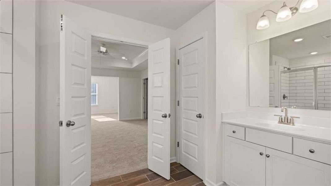 Furnished interior view inside a new home in Wildwood, Covington (Image 10). Furnished interior view inside a new home in Wildwood, Covington (Image 10).