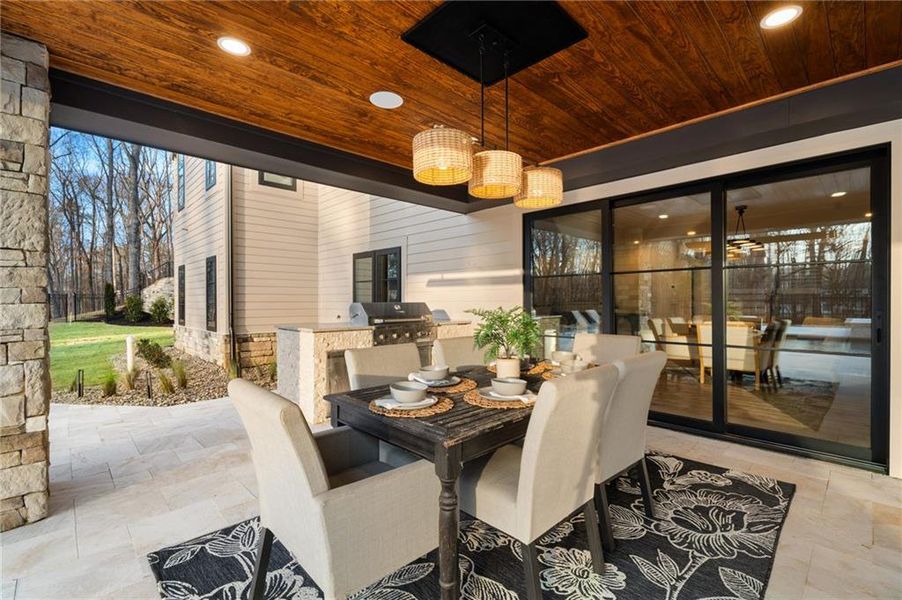 Exterior details and patio area of a home in , Canton (Image 44).