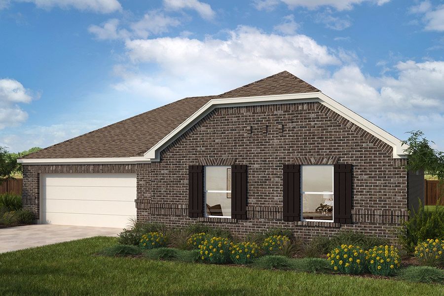 Front exterior of a new home in Heartland Signature, Crandall, TX, highlighting curb appeal (Image 1). Front exterior of a new home in Heartland Signature, Crandall, TX, highlighting curb appeal (Image 1).