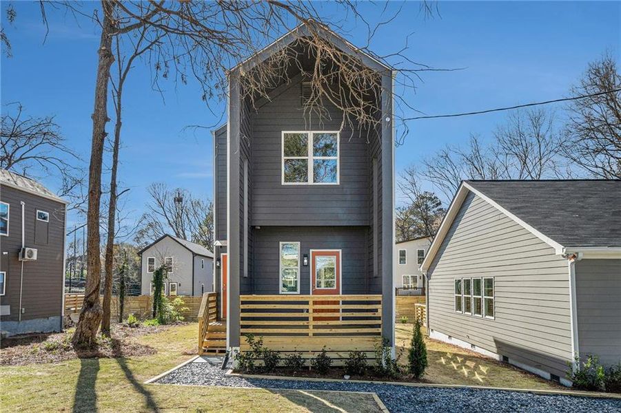 Front exterior of a new home in , Atlanta, GA, highlighting curb appeal (Image 2). Front exterior of a new home in , Atlanta, GA, highlighting curb appeal (Image 2).