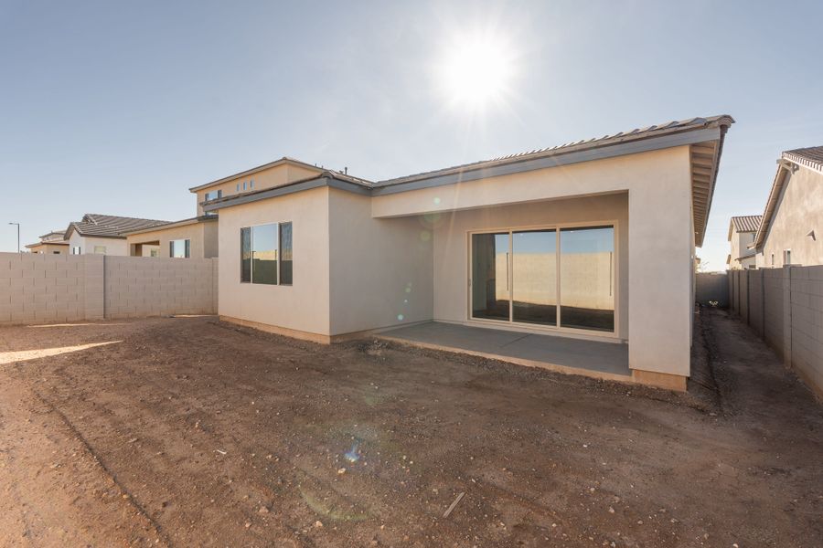 Exterior details and patio area of a home in Soleo, San Tan Valley (Image 3).