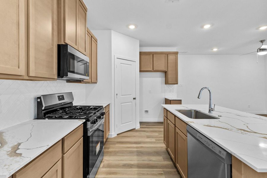 Furnished interior view inside a new home in Grand West, Houston (Image 14).