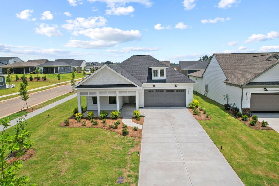 Front exterior of a new home in Carolina Riverside, Belmont, NC, highlighting curb appeal (Image 37).