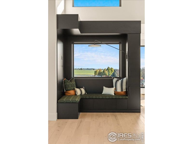 Breakfast nook w/ custom Sparrow House upholstery