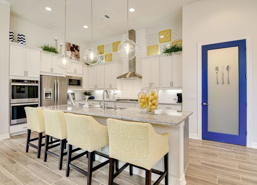 Furnished interior view inside a new home in Ranches at Creekside, Boerne (Image 7). Furnished interior view inside a new home in Ranches at Creekside, Boerne (Image 7).