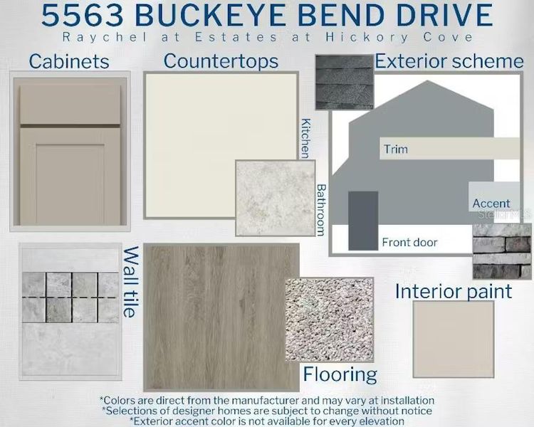 Sample of building materials used in homes in Estates at Hickory Cove - Single-Family Homes, St. Cloud (Image 3).