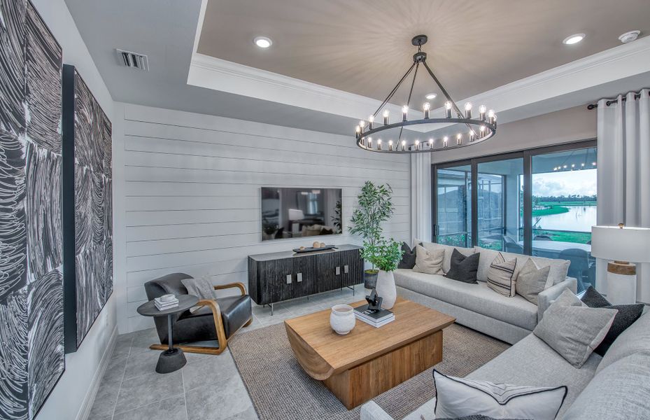 Furnished interior view inside a new home in The Strand at Cedar Grove, North Port (Image 5).