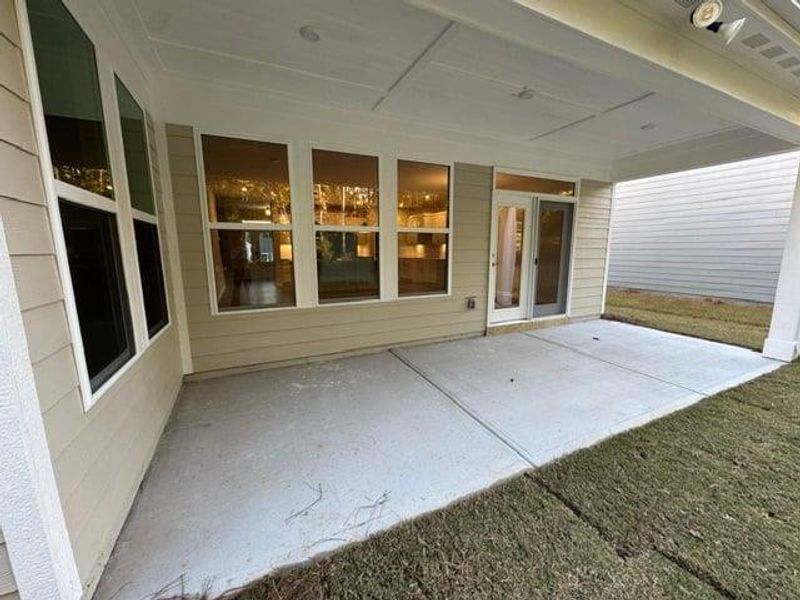 Exterior details and patio area of a home in Easton Park, Dallas (Image 4).
