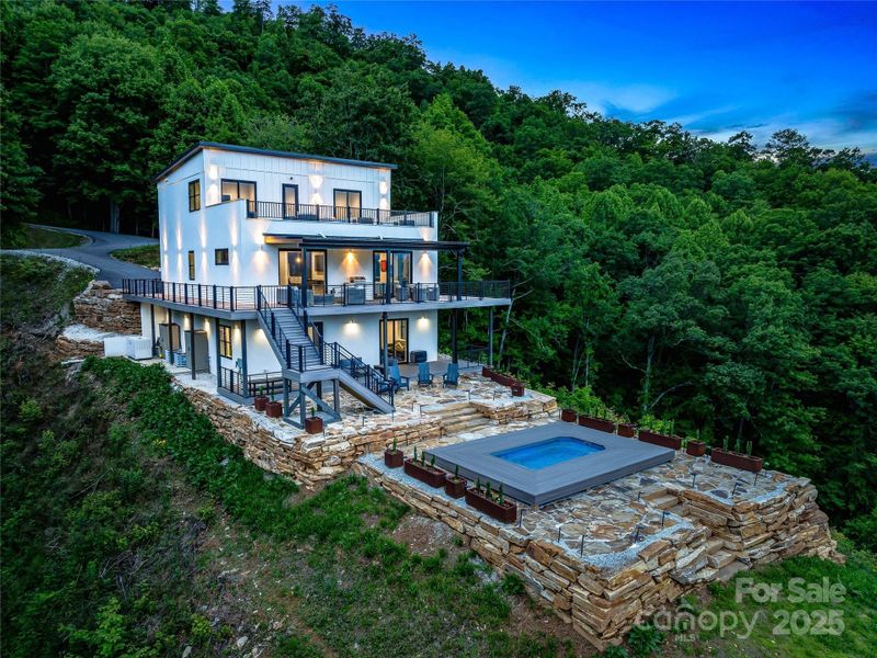 Exterior details and patio area of a home in , Bryson City (Image 26).
