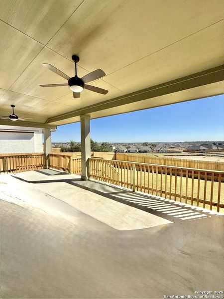Exterior details and patio area of a home in Meyer Ranch – Legacy Series, New Braunfels (Image 2).