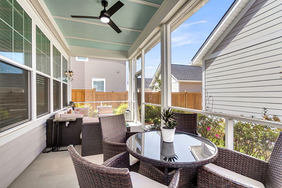 Exterior details and patio area of a home in Midtown at Nexton, Summerville (Image 3).