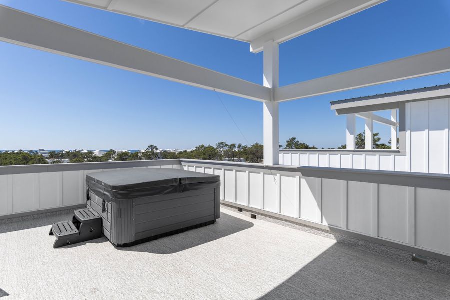 Exterior details and patio area of a home in Twin Palms, Inlet Beach (Image 29).