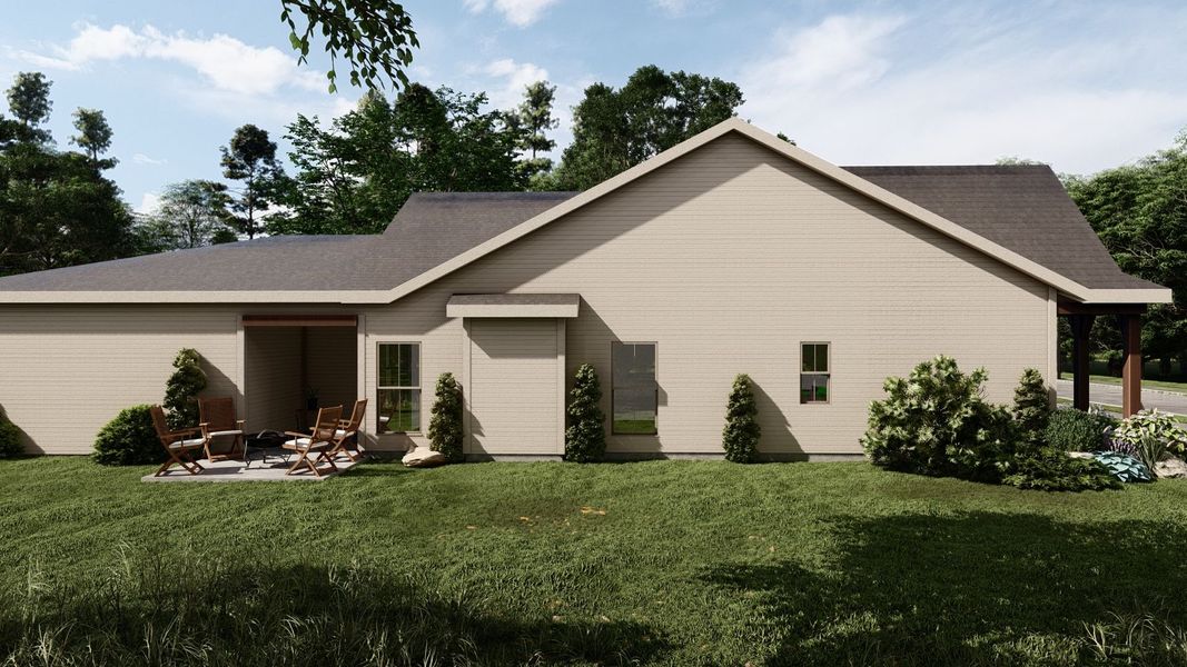Representative exterior photo of a completed home built from the The Claiborne by Greentech Homes LLC in Nature's Cove, Ooltewah, TN (Image 22).