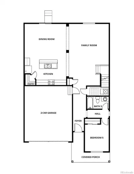 2D floor plan layout of this home in Cottonwood Greens, Fort Lupton, CO (Image 3).