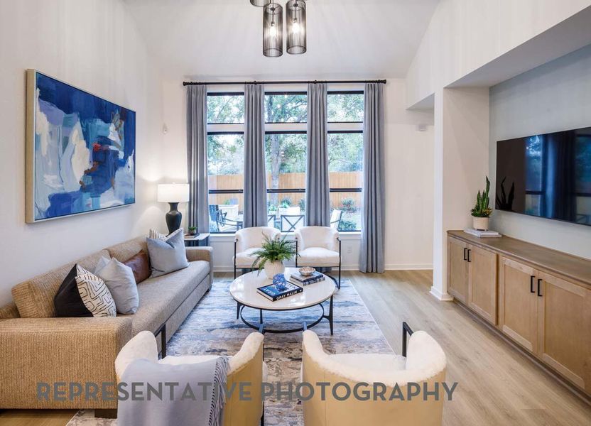Furnished interior view inside a new home in Easton Park, Austin (Image 36).