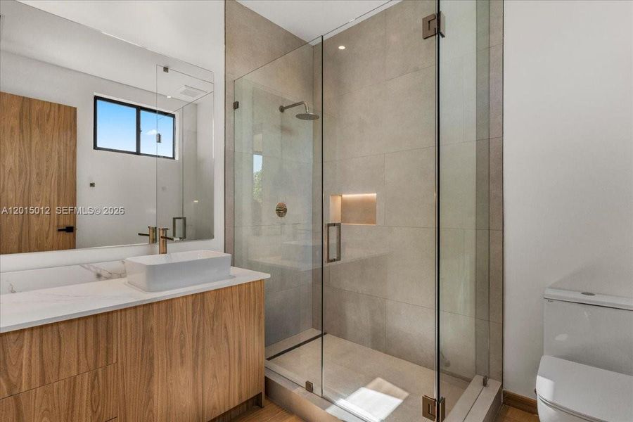 Furnished interior view inside a new home in , Miami (Image 29).