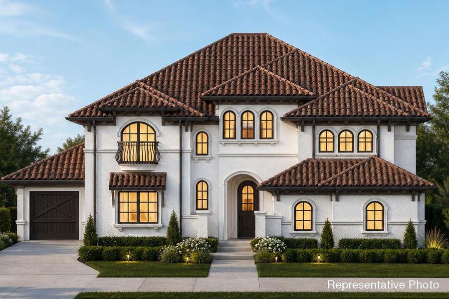 Representative exterior photo of a completed home built from the Downton Abbey - 3 Car Garage by Grand Homes in Heath Golf & Yacht Club, Heath, TX (Image 22). Representative exterior photo of a completed home built from the Downton Abbey - 3 Car Garage by Grand Homes in Heath Golf & Yacht Club, Heath, TX (Image 22).