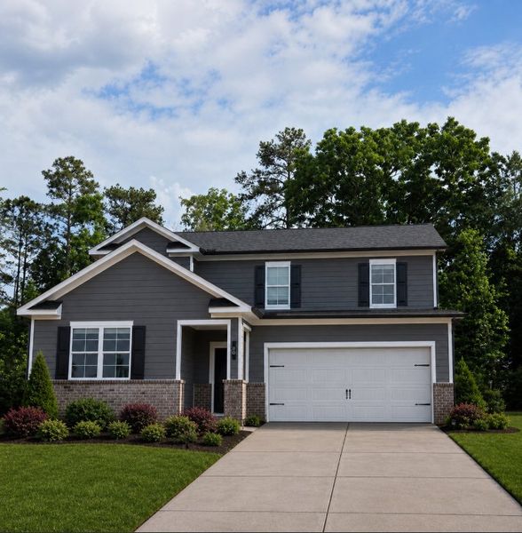 Front exterior of a new home in Union Heights, Dallas, GA, highlighting curb appeal (Image 1). Front exterior of a new home in Union Heights, Dallas, GA, highlighting curb appeal (Image 1).